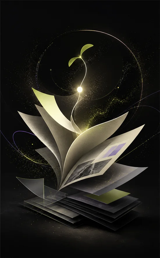 An idea unfolding into visual pages